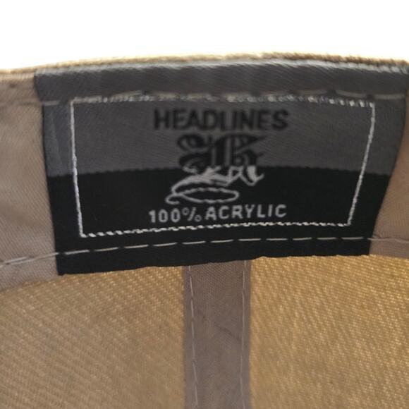 Headlines Route 66 Black White Patch Structured Baseball Cap‎ - Khaki NWT - Picture 6 of 6